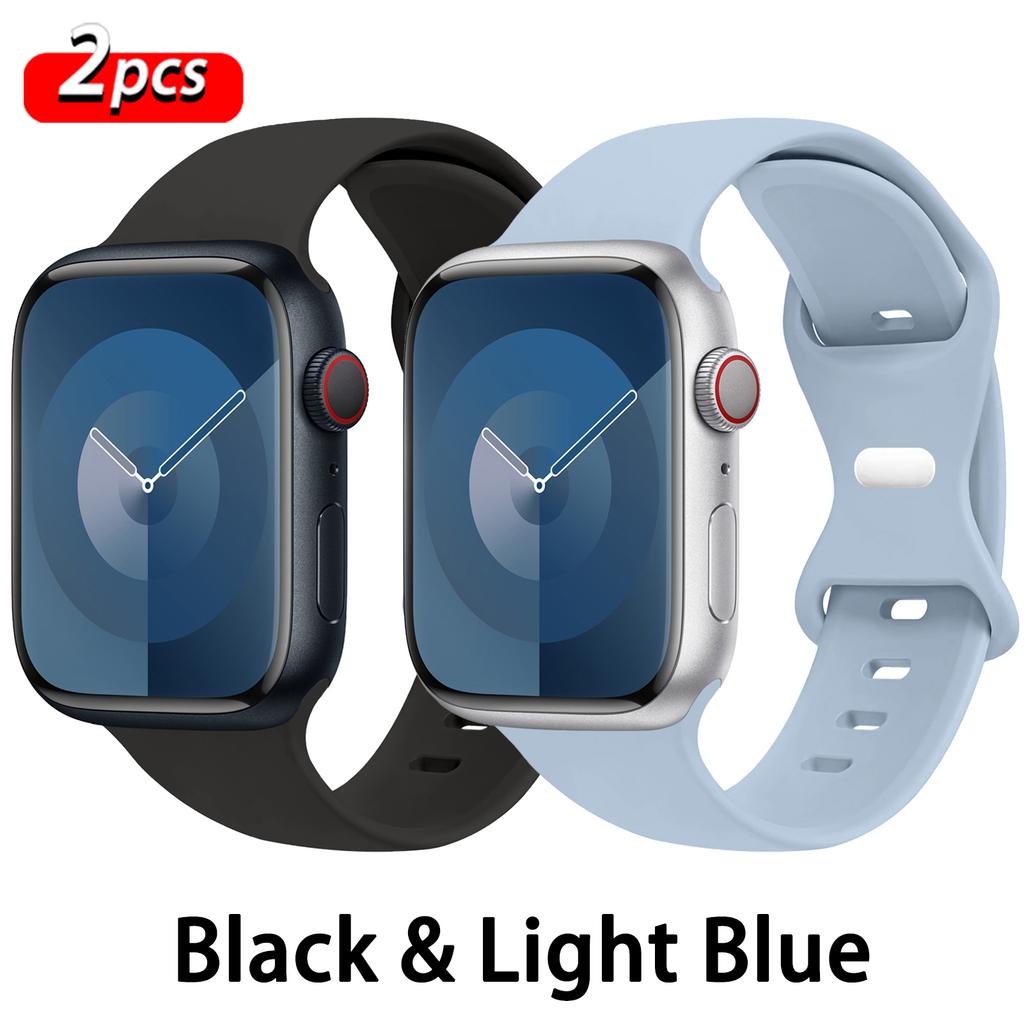 Silicone Strap For Apple Watch Band 44mm 45mm 41mm 40mm 49mm 42mm 38mm 46MM Sport Bracelet iWatch Series Ultra 2 SE 10 9 8 7 6 5