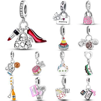 Copper Bag Mobile Phone Household Item Series Charms Beads Fit Original Fine Braceletsdiy Jewelry Gifts