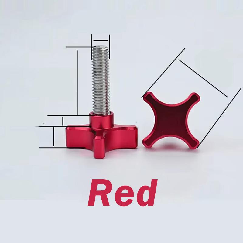 304 Roestvrij Staal Draad Aluminiumlegering Ster Sterrenpruim Bakeliet Handvastdraaien Duimschroef M6 M8 Knop Aandraaischroefbout L:10-60 mm