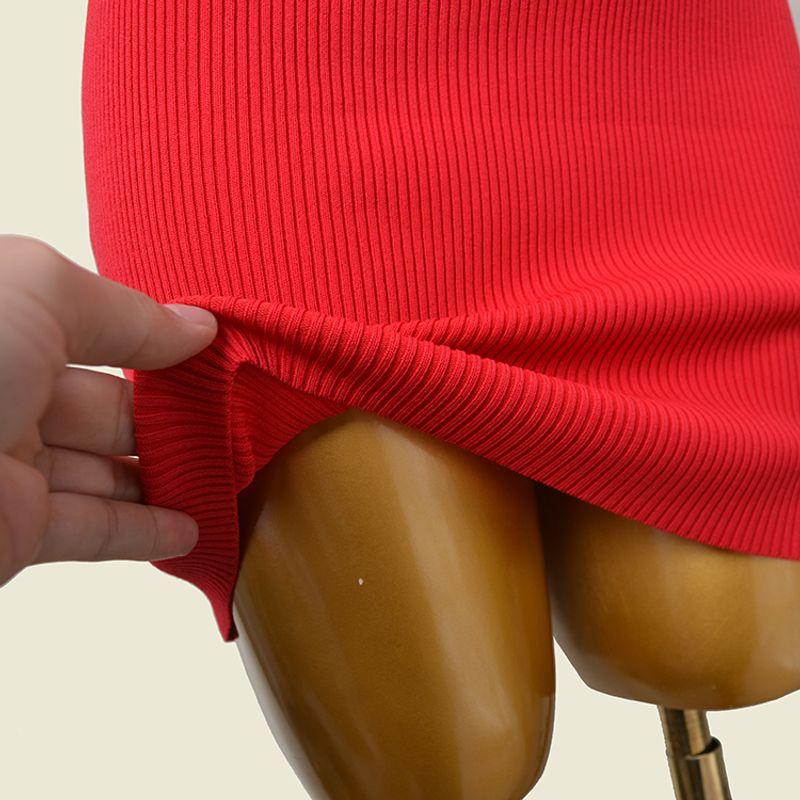 American Brand Sexy Beauty Back Suspender Skirt Fashion Wind Thread High Elastic Silm Bodycon Dress Export Knitting Dress