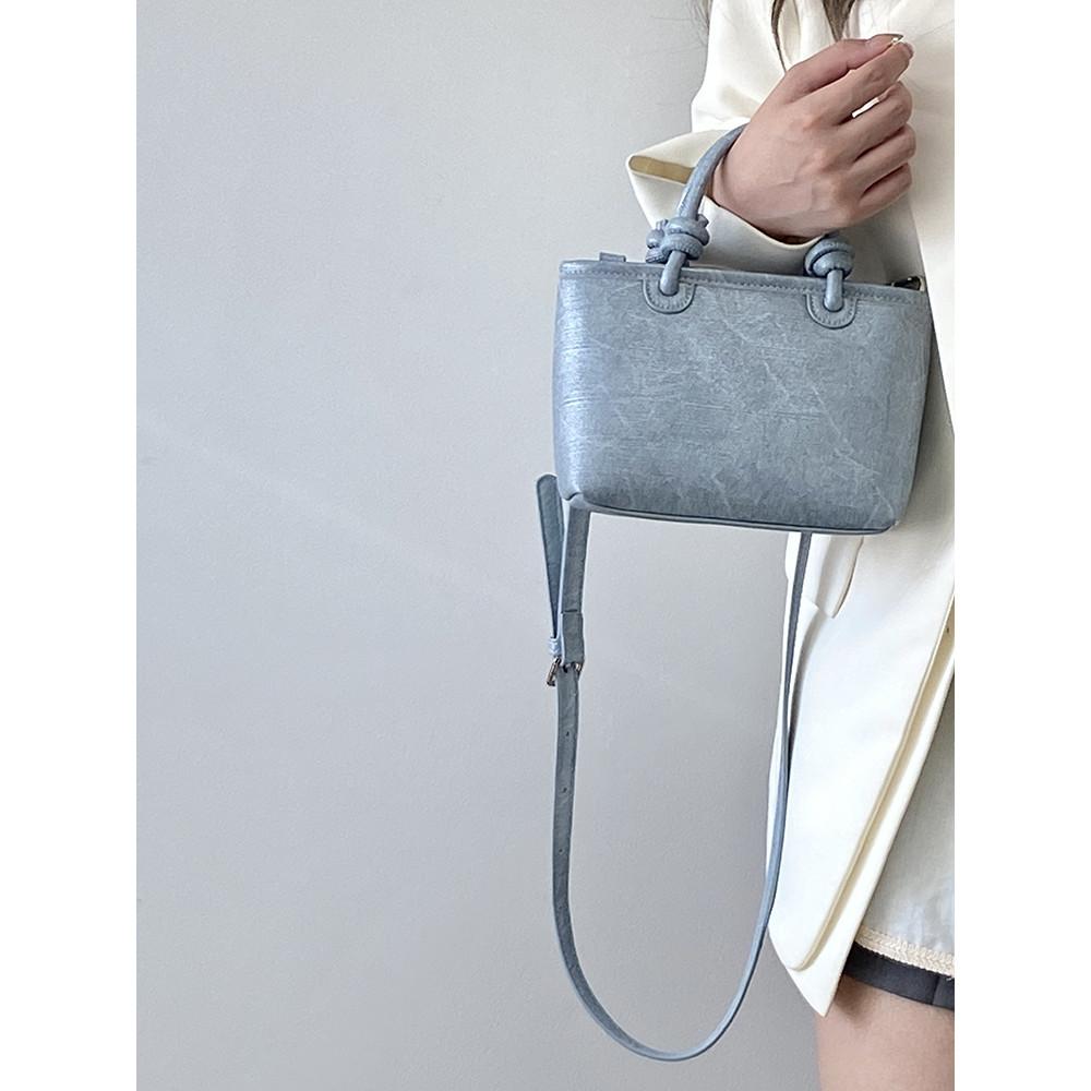 Ielgy Female Bag Korean Version Portable Casual Fashion All-Match Blue One-Shoulder Cross-Body Bag