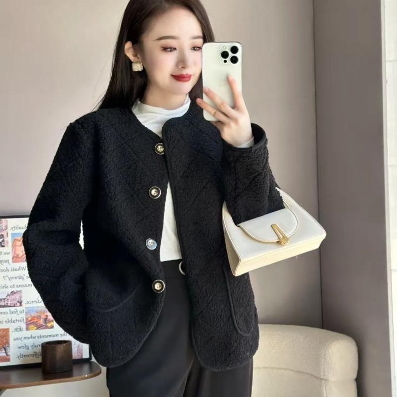 Coats for Women Winter Jacket Thickened Velvet Short Shearling Loose Casual Coat Top