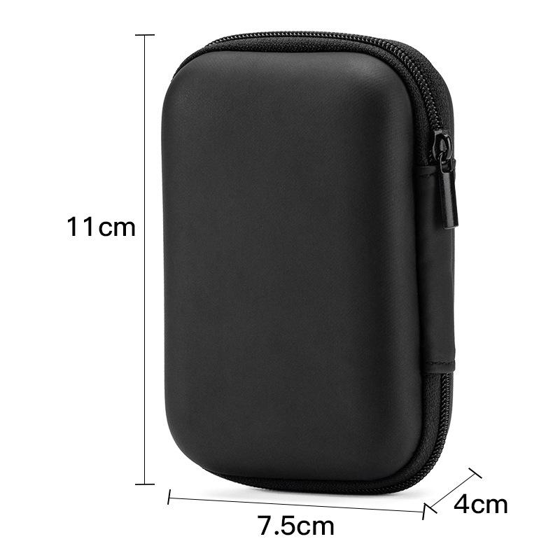 Hard Drive Storage Bag EVA Waterproof Electronics Accessories Organizer Case for SSD USB Cable Headphone Power Bank Multi-Compar