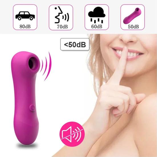 Mini Suction Vibrator Breast Massager Silicone Clitoral Stimulator with Multi-Frequency Modes Whisper-Quiet Waterproof Discreet Adult Toy