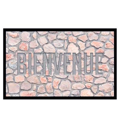 [P6544] - Gray 'Welcome' Indoor Rug - 60x40 Cm