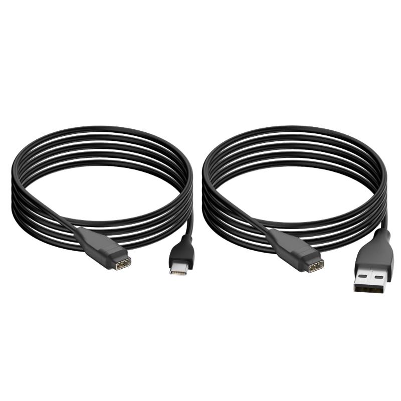 100cm Verlängerte Länge Smartwatch Ladekabel Doppelte Schnittstellen USB und Typ C Sicheres Laden für Sport- und Fitnessuhren