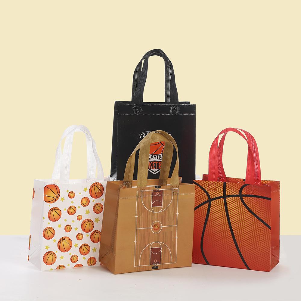 

12/30pcs Basketball Gift Bags With Handles Paper Party Favor Bags For Sports Birthday Candy Treats Small Gifts And Giveaways 12pcs&20x9x20cm