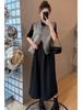 Französisches Chic Plus Size Strickkleid Set - Herbstmode 2025