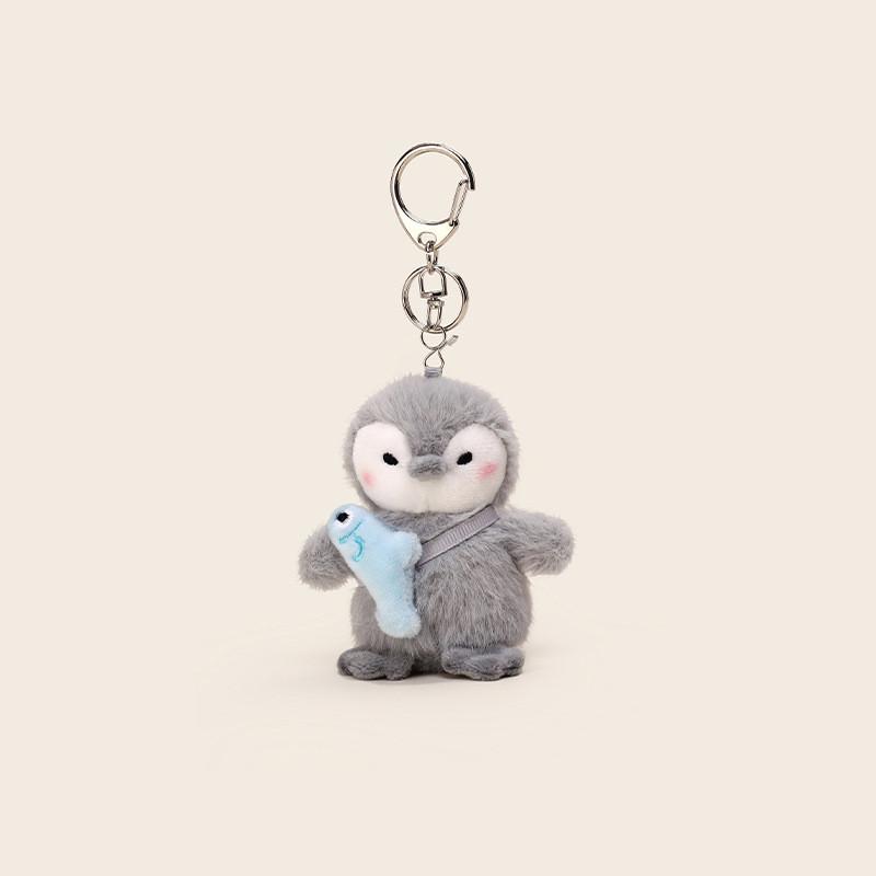 Back Fish Penguin Plush Keychain With Cartoon Design For Kids Collection And