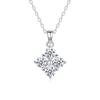 S925 Sterling Silver Moissanite Cross Pendant Clavicle Necklace for Women Luxury Sparkling Fine Jewelry Gift