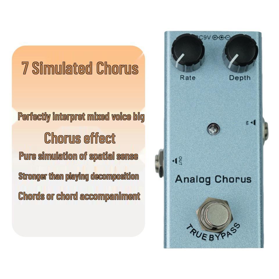 Guitar Effects Pedal Electric Multifunctional Reverb Chorus Delay Metal Stompbox