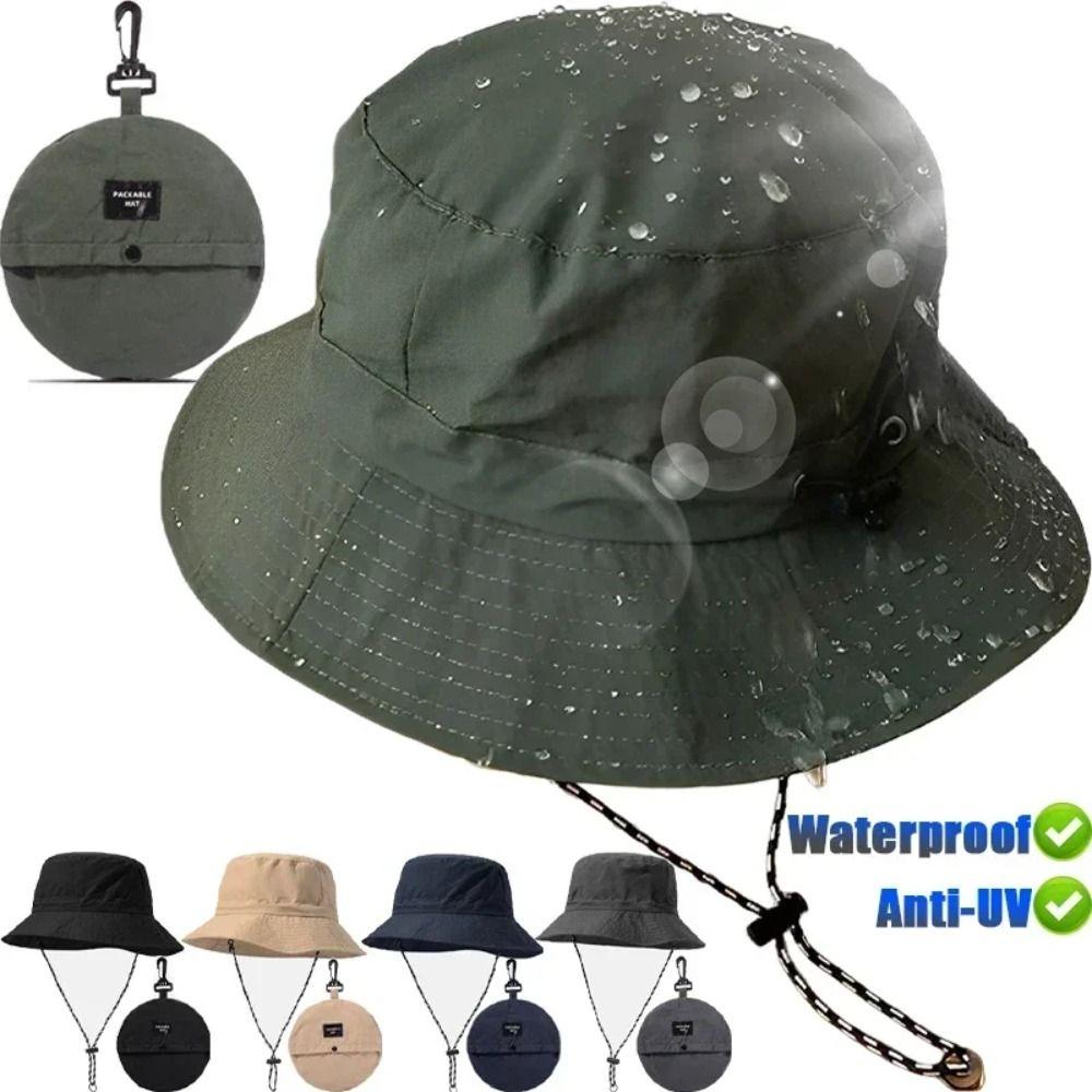Anti-UV Summer Bucket Hat Waterproof Sun Hat Portable Panama Hat Fishing