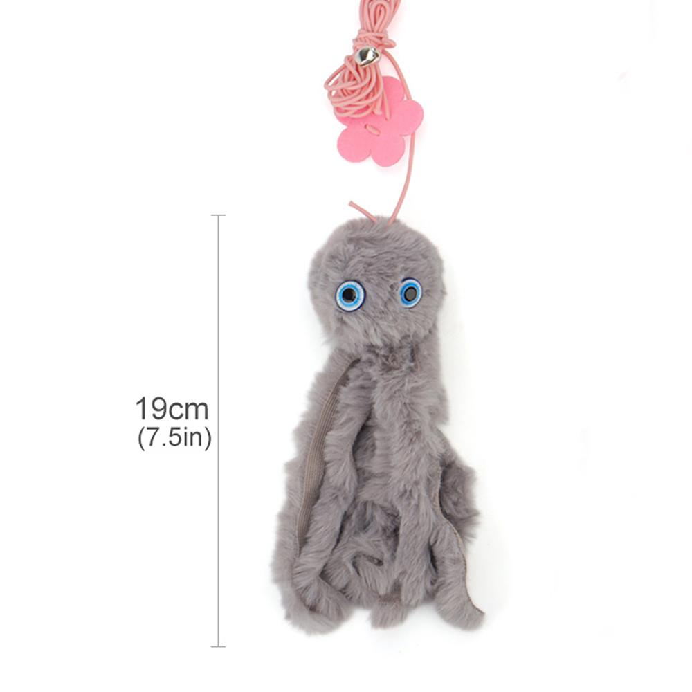 Small Octopus Cat Toy Suction Cup Hanging Cat Toy Squid Retractable Hanging Door Pet Supplies Self-hey Interactive