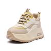 Daddy Shoes Girl 2025 Spring and Summer New Leather Muffin Platform Sole Casual Forrest Gump Shoes Versatile Sports Women's Shoes Tide