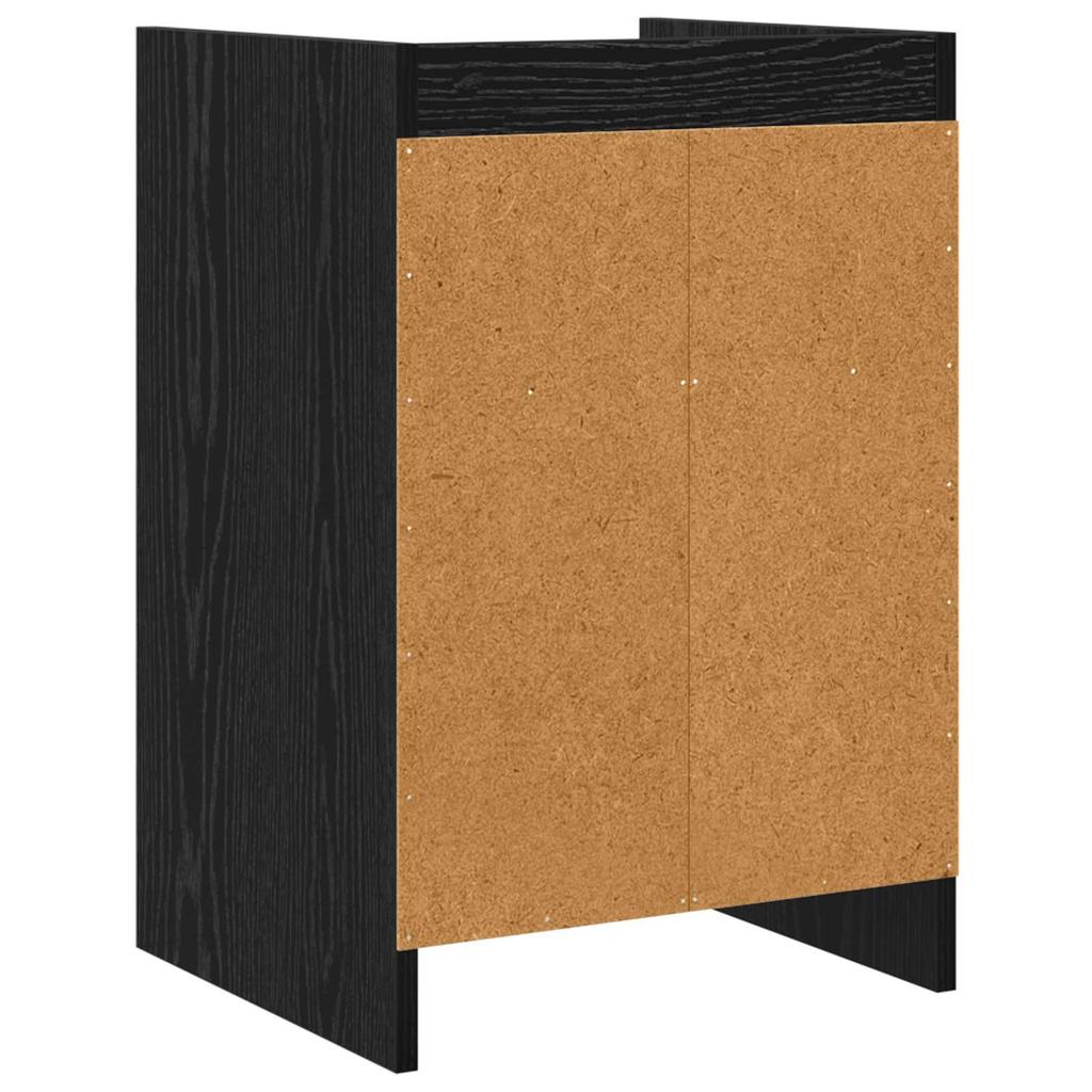 Nightstands in Black Oak 40 x 36 x 60 cm Engineered Wood