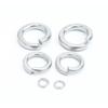 GB93 304 Stainless Steel Spring Washer - Open Style, White Finish, Sizes M2 To M6
