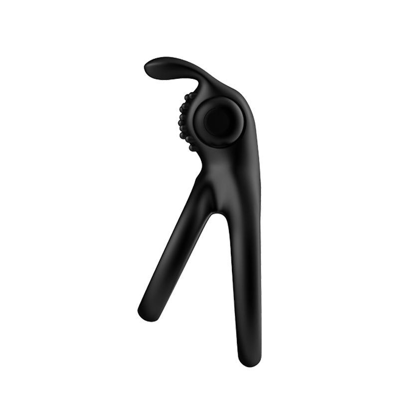 USK-C09 Vibrating Rabbit Head Silicone Double Ring for Couples