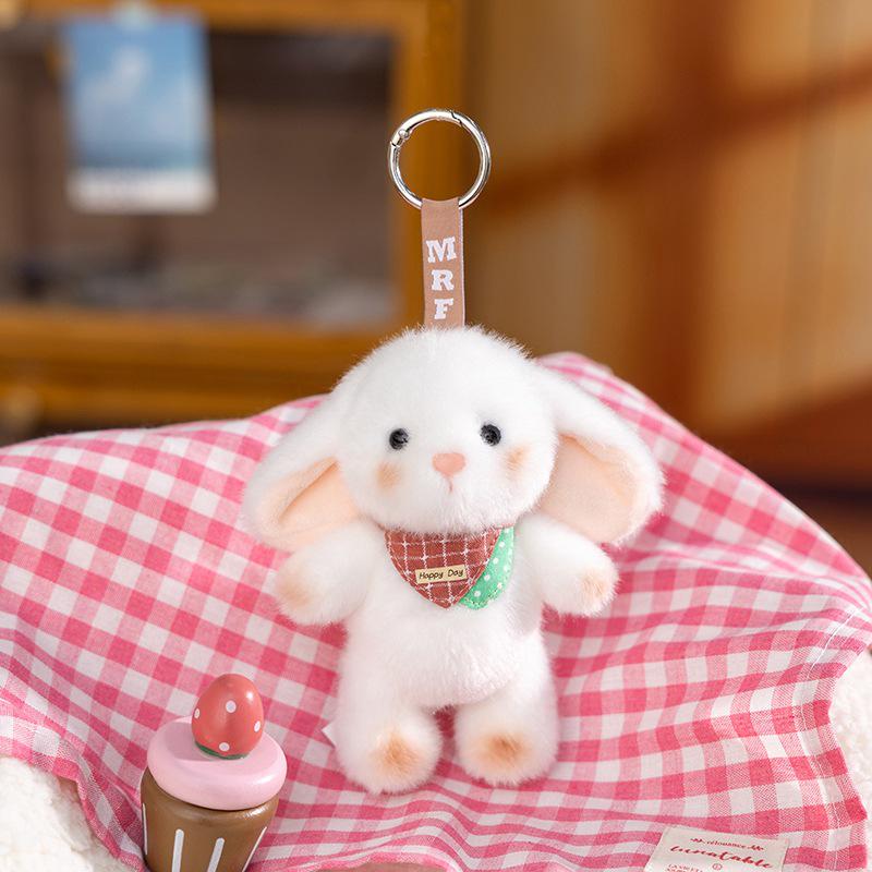 Adorable Sheep & Rabbit Plush Keychain - Cartoon Animal Bag Charm & Decoration Gift