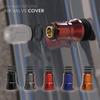 alumania Air Valve Stem Full Aluminum Rubber Air Valve Protection for Automotive Set of 4 Cover, Black, Billet, Wheels, VU-003-SS-BK,