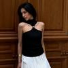 Metal Knot Tank Tops Women 2026 Summer Turtleneck Tank Tops Basic Streetwear Skinny Casual Vest Tops Tee Sexy Sleeveless Tops