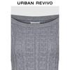 UR Women's Grey Tone Slim Fit Textured Knit Sweater