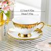 Golden Edged Ceramic Coffee Mug Afternoon Tea Coffee Cup Saucer Sets Couple Cup Set Home Creative Drinkware Mug New Home Gift