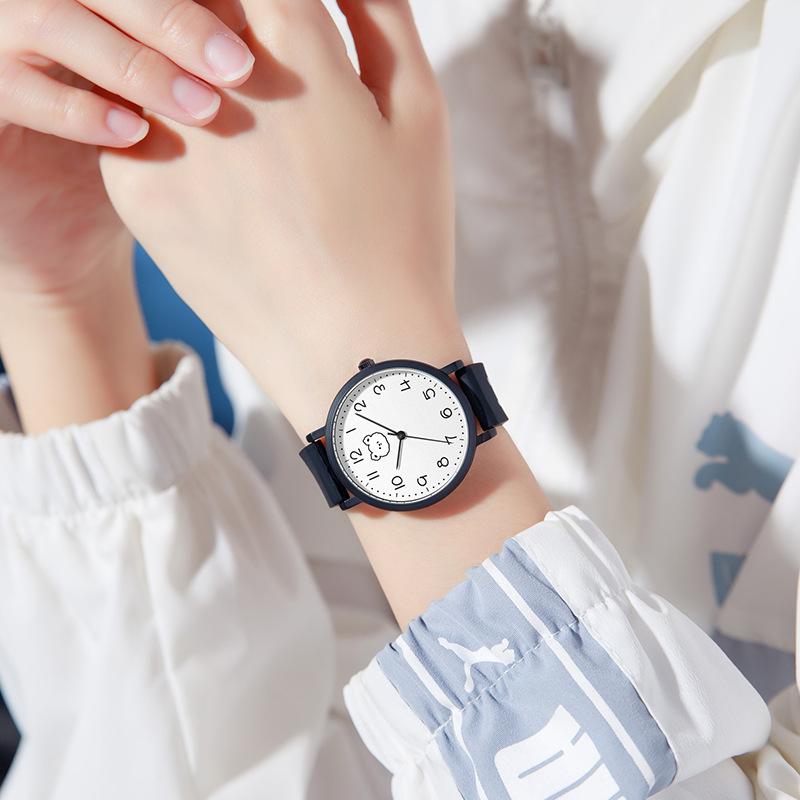 Cartoon Animation Student Watch Candy Color Waterproof Silicone Watch Small Fresh Junior High School Quartz Watch
