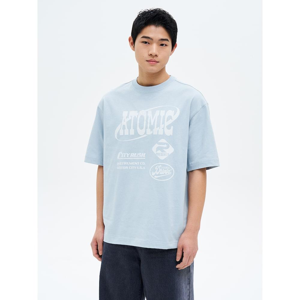 8Seconds Casual Cotton Atomic Graphic Tee Sky Blue Sky Blue/M