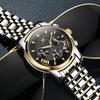OLEVS Fashion Chronograph Watch Business Popular Brand Large Easy To Read Analog Waterproof Quartz Arm Watch Men's Men's (Black/White-2892)