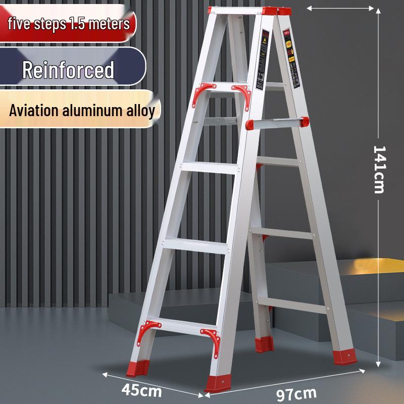 Multi-functional A-frame Aluminum Alloy Folding Telescopic Ladder for Indoor & Outdoor Use