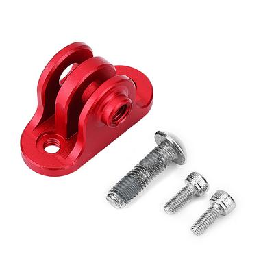 Supporto per adattatore per telecamera in metallo per computer da bicicletta per GoPro (Rosso)
