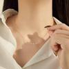 Korean S925 Silver Bow Smile Necklace – Women's Light Luxury Fairy Clavicle Chain