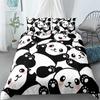 Cute Panda Duvet Cover Cartoon Animal Bedding Set Microfiber Giant Panda Comforter Cover Twin For Kids Girls Teen Kawaii Bedroom