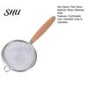 Manual Noodle Scoop Flour Sieve Anti-Slip Fine Mesh Comfortable Grip Stainless Steel Multi-function Strainer Heat Insulation Juice Filter Oil