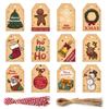 Retro Cute Christmas Kraft Gift Tags - Small Hang Tags for Gift Boxes