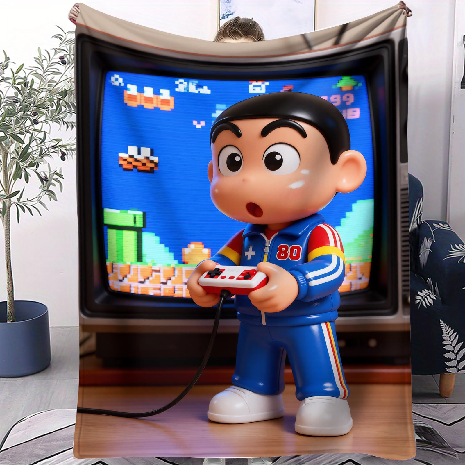 

Fan Favorite Doraemon Cherry Blossom Flannel Throw Small Cover Blanket Lightweight Soft Warm For Home Picnic Camping Travel 70x100cm