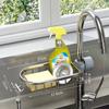 Adjustable Faucet Storage Rack Punch-Free Space Saving Sponge Drain Rack Space Aluminum Shower Shampoo Soap Holder Kitchen