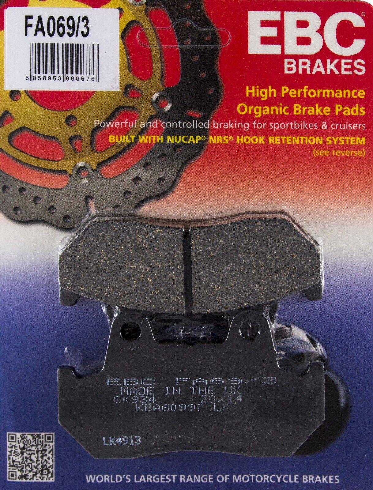 

Ebc Fa069-3 1990-2000 Honda Goldwing GL 1500 SE Сумісна задня гальмівна колодка Органічна колодка