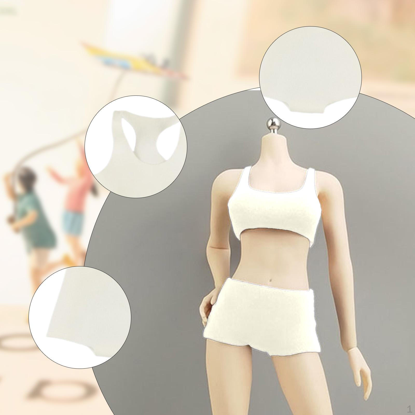 

Одежда масштаба 1/6 для кукол: Спортивный костюм-двойка с жилетом White