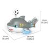 Crawling Shark Toy Light Sound With Universal Wheel Electric Suspended Balloon Blowing Swinging Fish Toys For Baby Toddler Gifts