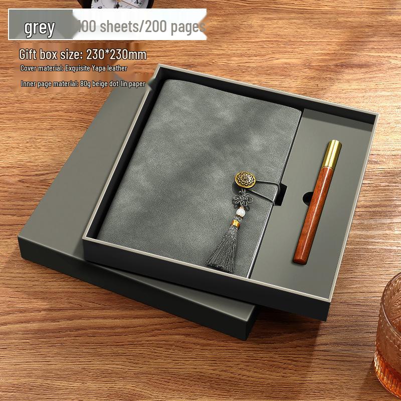 A5 Soft Leather Suede Diary with Custom Logo & Gift Box