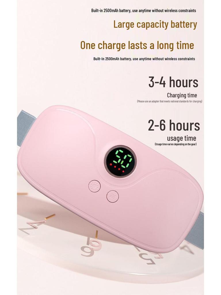 Intelligent Heating Menstrual Relief Belt: Vibration, Hot Compress, Abdomen Massager, and Waist Support for Women