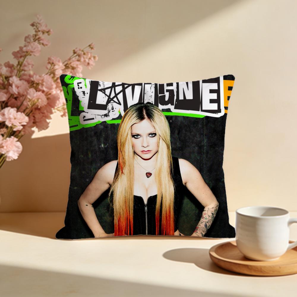 Fashion AAvril Lavigneing Cushion Cover Stylish Washable Pillow Cover Ideal for Couch Bedroom Car Decoration