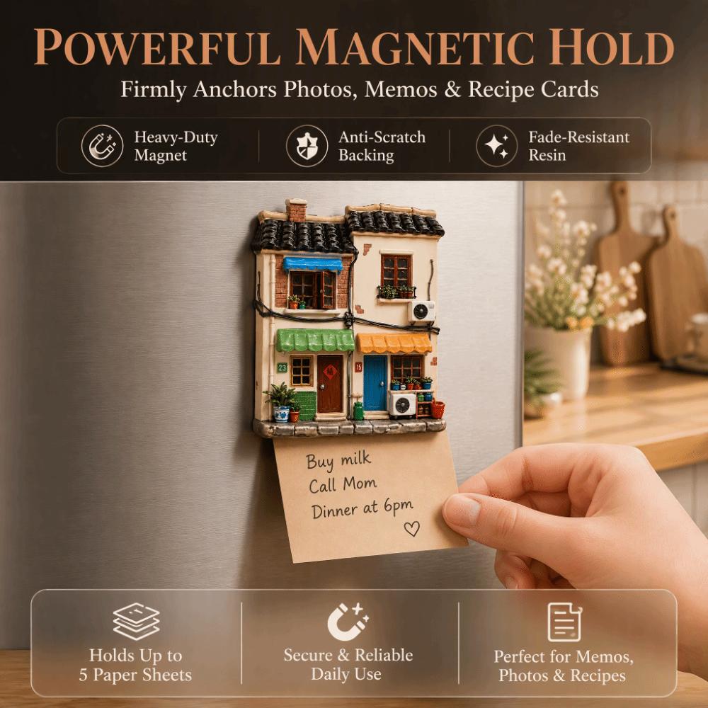 Cute Home Theme Refrigerator Magnet 3D Relief 3D Refrigerator Stickers Kitchen Decor