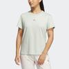 New Adidas Drop Shoulder Sleeve T Shirt Women's Linen Green IP3951