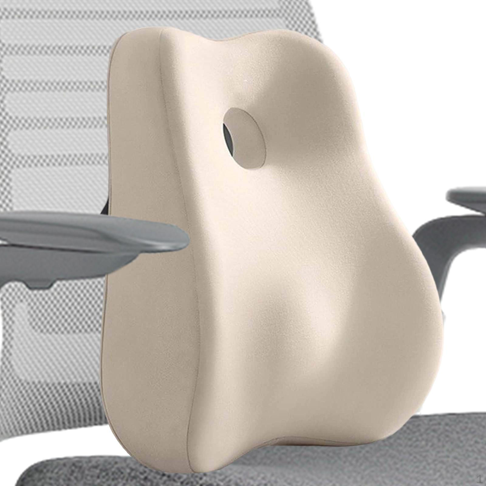 

Lumbar Support Pillow Back Cushion Memory Foam for Office Chair, Couch Bed Travel бежевый