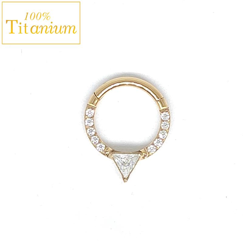 G23 Titanium Nose Rings Hinged Septum Clicker Segment Ear Tragus Cartilage Helix Daith Lip Body Piercing Jewelry Golden Earrings