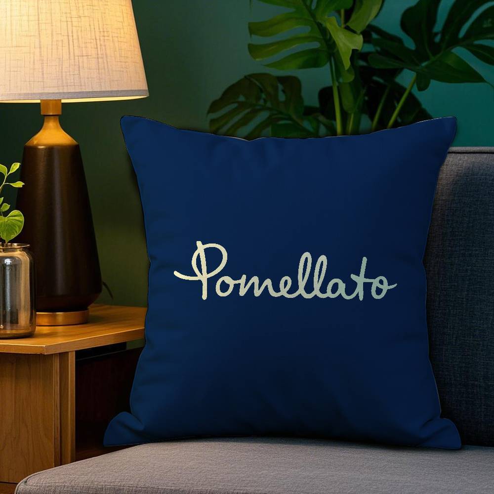 P-Pomellato-O Pillow Case Anti-dustmite Pillowcase Invisible Zipper Silky Short Plush Sofa Cushion Cover