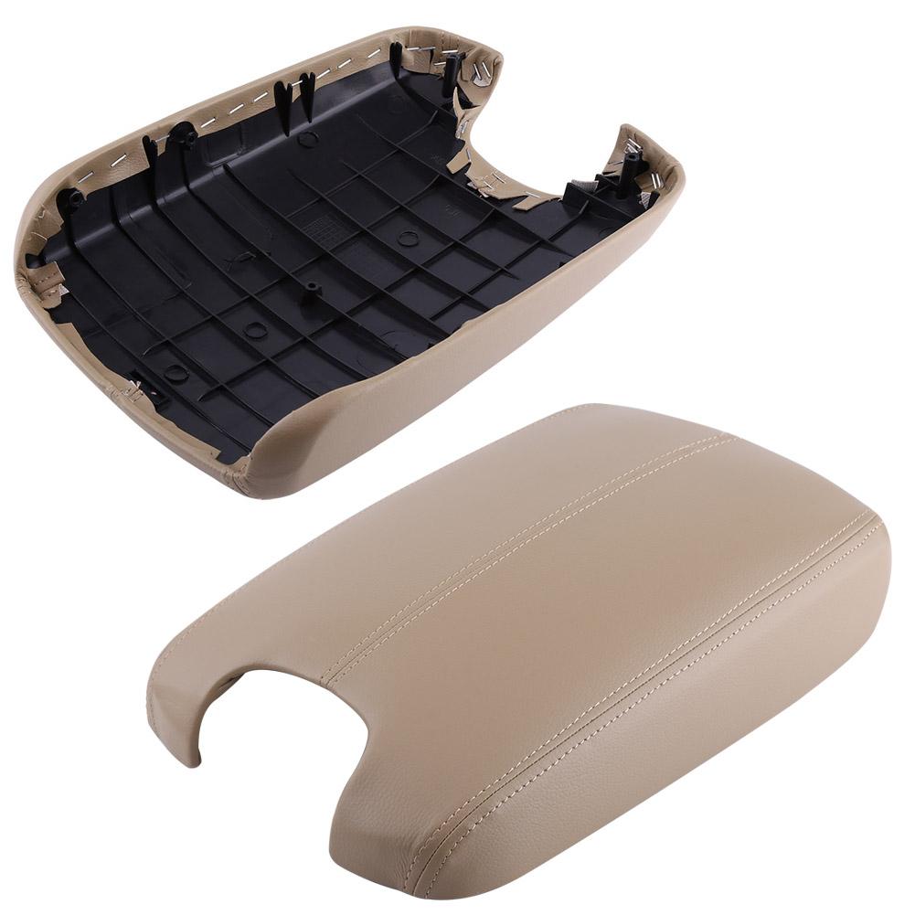 Artificial Leather Armrest Center Console Lid Cover For     2008-2012 Black