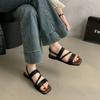 Fashion Roman Style Retro Open Toes Casual Flat Sandals for Women Summer 2025 Comfortable Versatile Back Strap Fashion Beach Cool Shoes